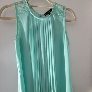 Dressy Pleated Sleeveless Blouse